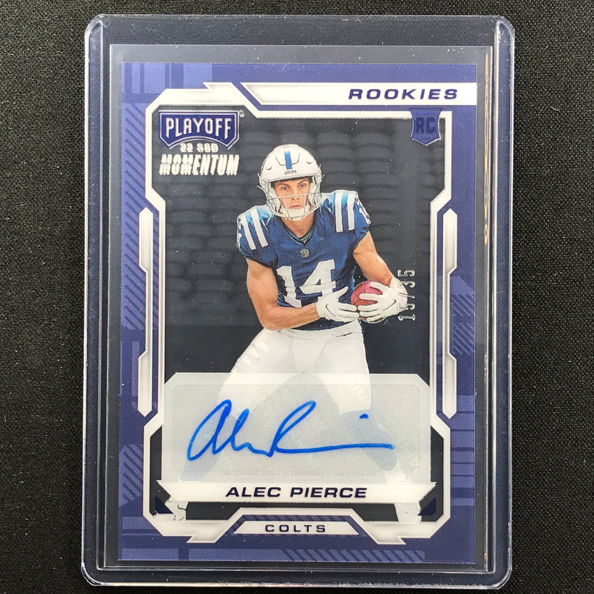 2022 Chronicles Alec Pierce Playoff Rookie Auto Blue 15/35