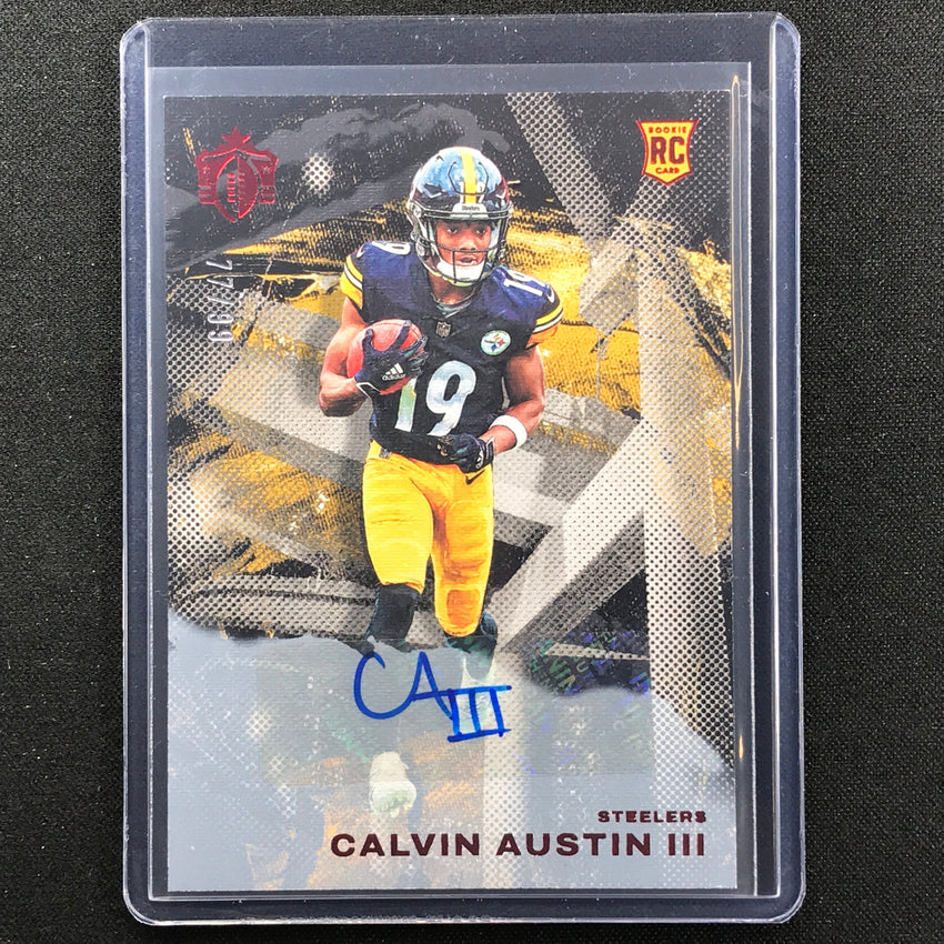 2022 Chronicles Calvin Austin Ii Gridiron Kings Rookie Auto Red 77/99