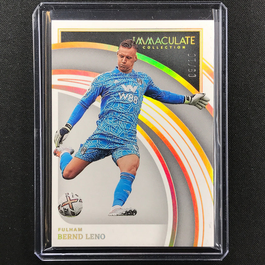 2022-23 Immaculate Bernd Leno Base Holo Gold 9/10