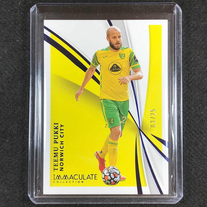 2021 Immaculate Teemu Pukki Base Sapphire 3/25