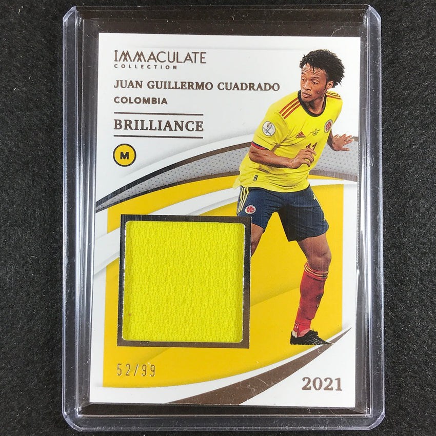 2021 Immaculate Juan Guillermo Cuadrado Brilliance Jersey Relic Silver 52/99