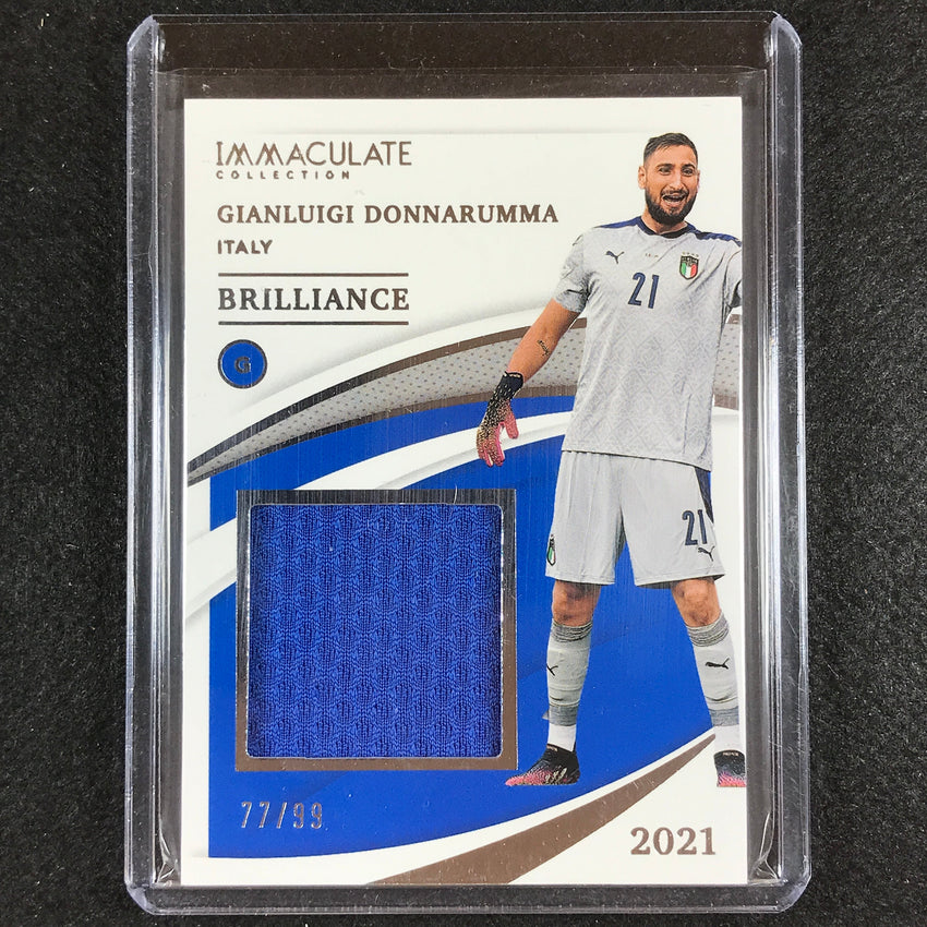 2021 Immaculate Gianluigi Donnarumma Brilliance Jersey Relic Silver 77/99