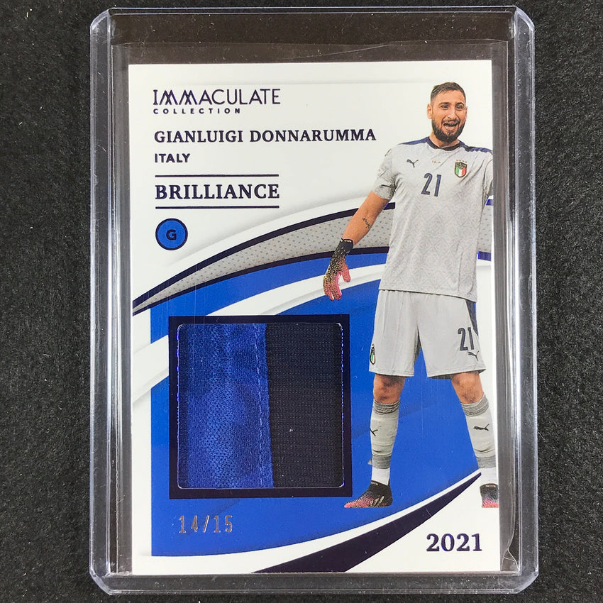 2021 Immaculate Gianluigi Donnarumma Brilliance Jersey Patch Sapphire 14/15