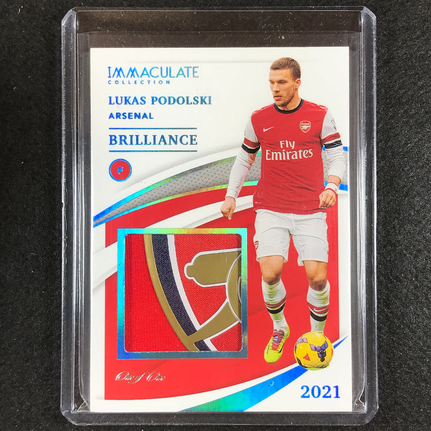 2021 Immaculate Lukas Podolski Brilliance Jersey Relic Patch Platinum 1/1