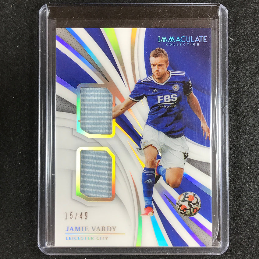 2021 Immaculate Jamie Vardy Dual Patches Relic Holo Silver 15/49