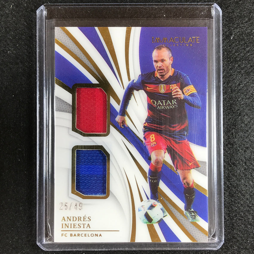 2021 Immaculate Andres Iniesta Dual Patches Relic Gold 25/49