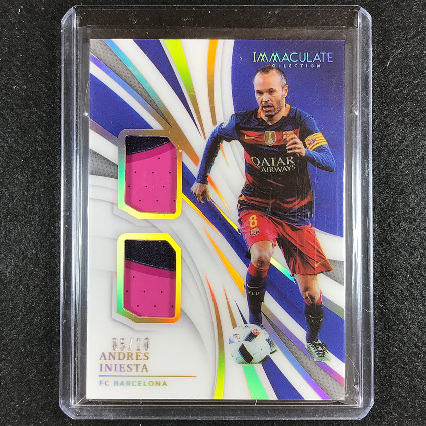2021 Immaculate Andres Iniesta Dual Patches Relic Holo Gold 5/10