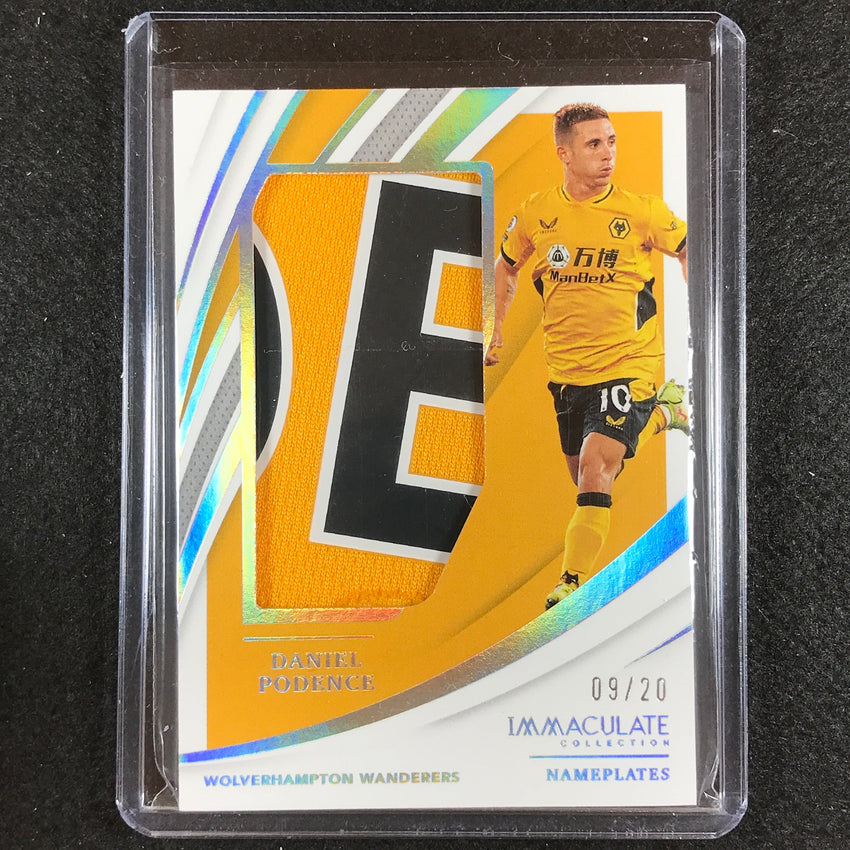 2021 Immaculate Daniel Podence Jumbo Nameplates Relic Patch Holo Silver 9/20