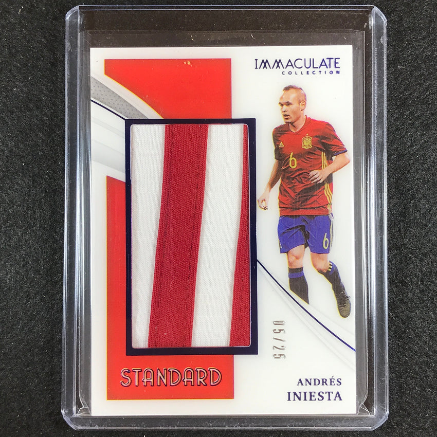 2021 Immaculate Andres Iniesta Standard Jersey Patch Relic Sapphire 5/25