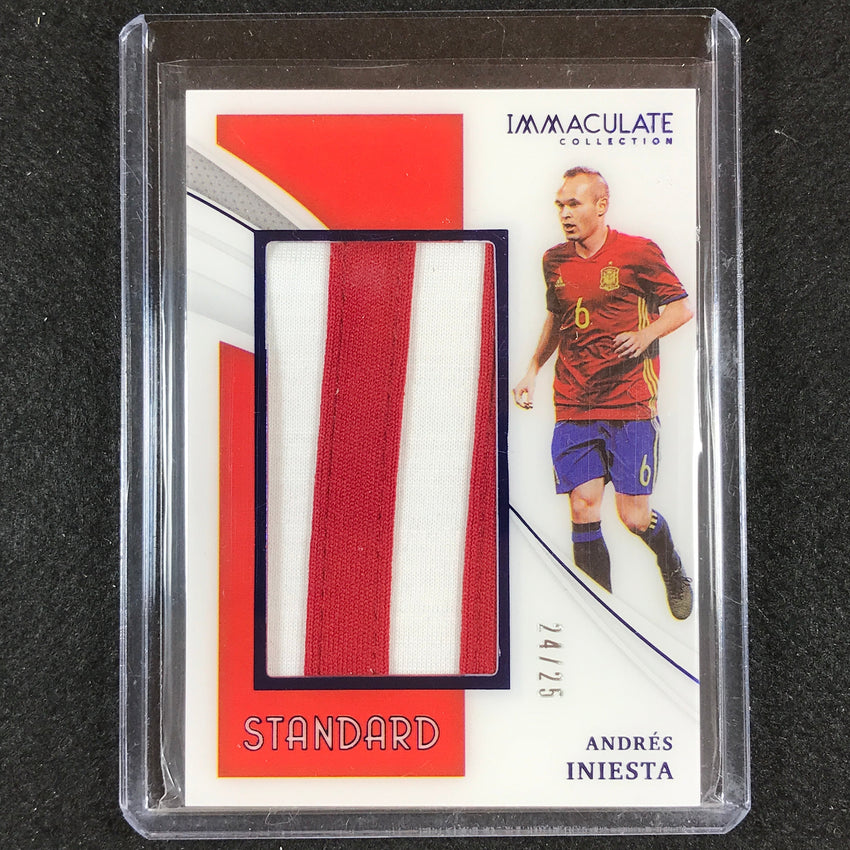 2021 Immaculate Andres Iniesta Standard Jersey Patch Relic Sapphire 24/25