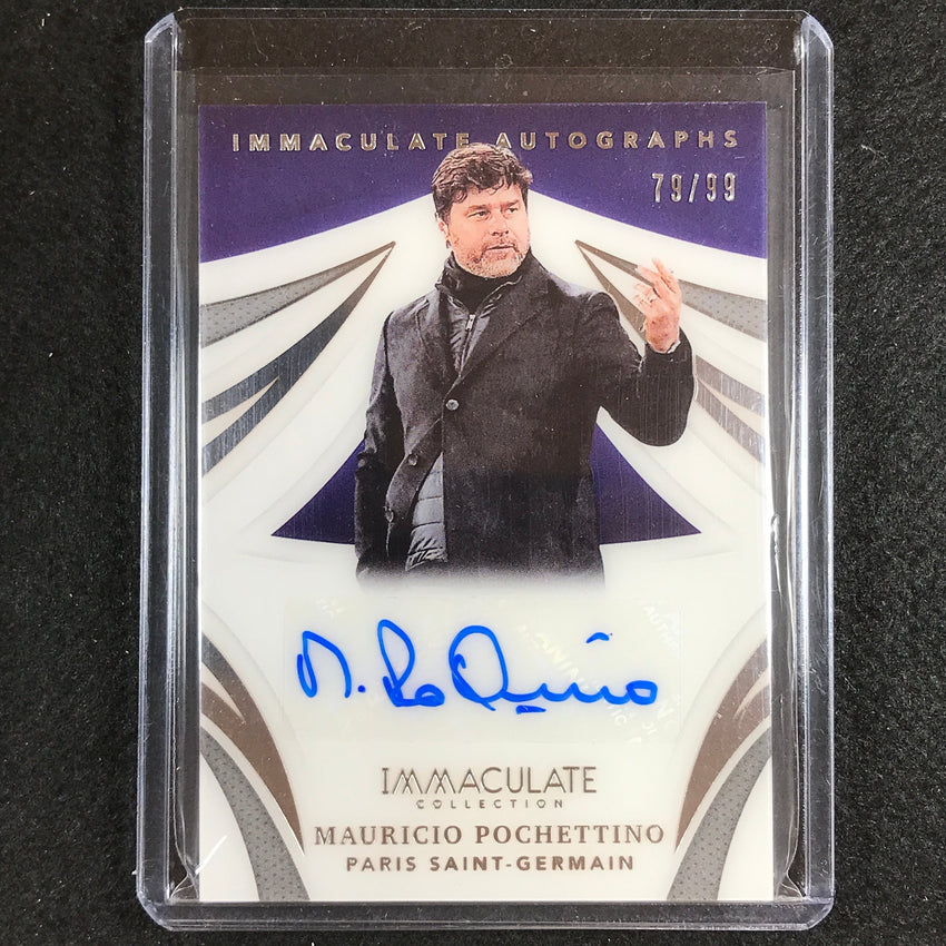 Carte Panini Donruss 2021-22 Mauricio Pochettino - Bleu Parallèle Autographiée 40/99