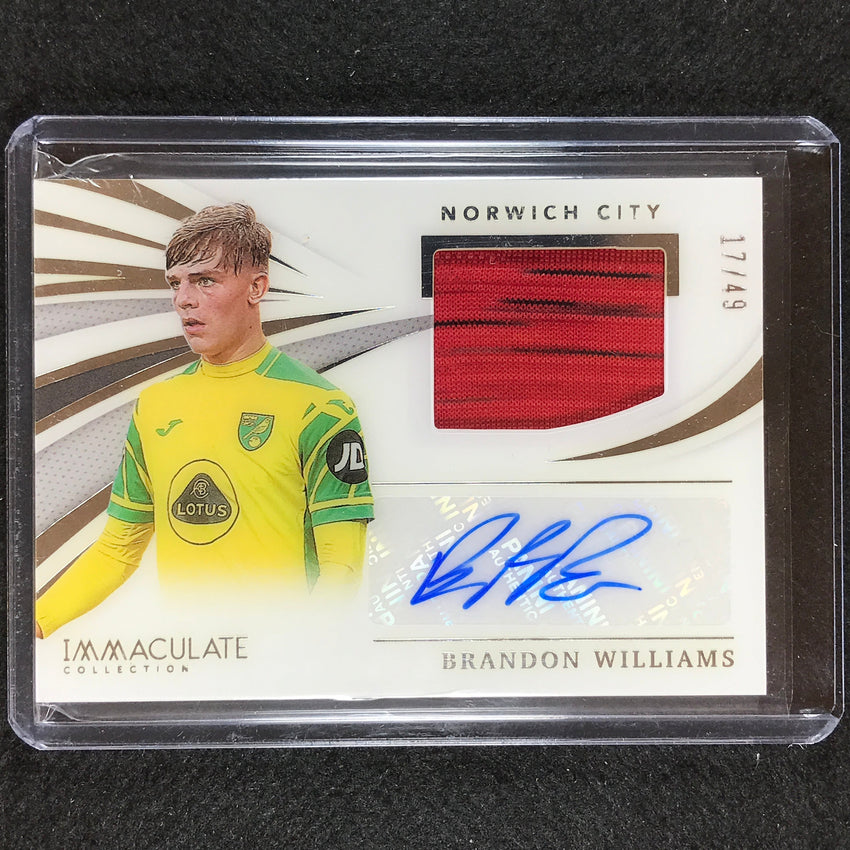 2021 Immaculate Brandon Williams Memorabilia Autographs Relic Auto Silver 17/49