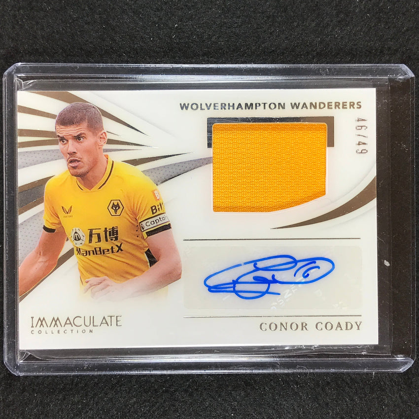 2021 Immaculate Conor Coady Memorabilia Autographs Relic Auto Silver 46/49