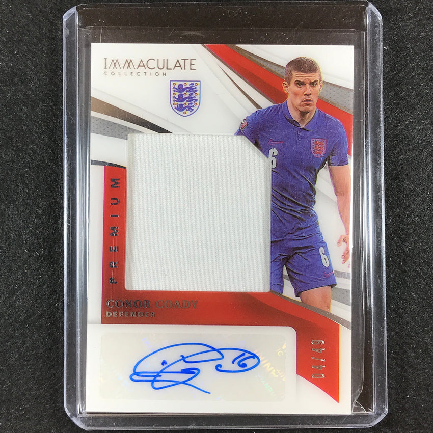 2021 Immaculate Conor Coady Premium Swatch Jersey Auto Silver 4/49