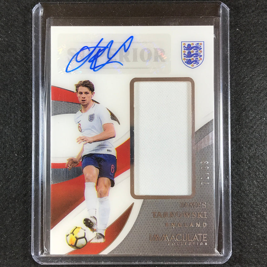 2021 Immaculate James Tarkowski Superior Swatch Signature Relic Auto 72/99