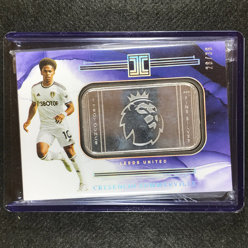 2022-23 Impeccable Epl Crysencio Summerville Troy Ounce Silver Metal Logo 28/36