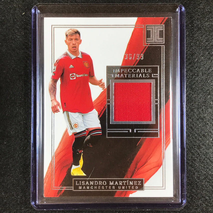 2022-23 Impeccable Epl Lisandro Martinez Materials Jersey Relic Silver 36/99