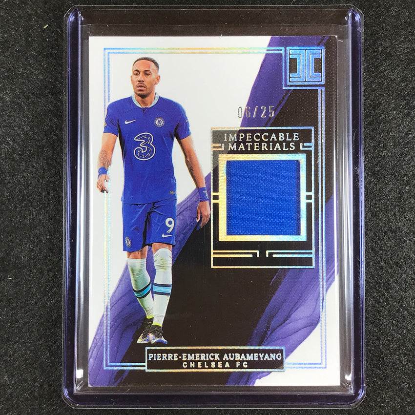 2022-23 Impeccable Epl Pierre-emerick Aubameyang Materials Jersey Relic 6/25