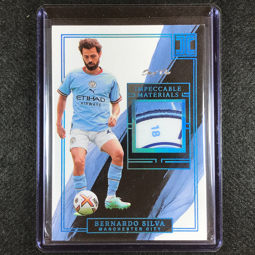 2022-23 Impeccable Epl Bernardo Silva Materials Jersey Patch Relic Platinum 1/1