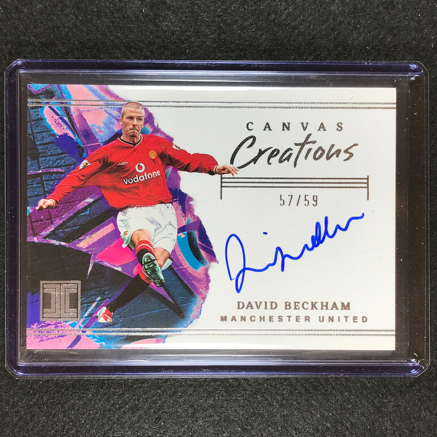 2022-23 Impeccable Epl David Beckham Canvas Creations Auto Silver 57/59