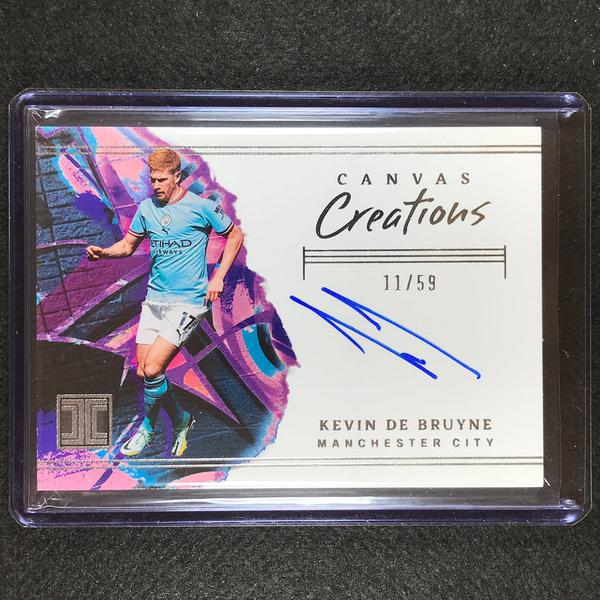 2022-23 Impeccable Epl Kevin De Bruyne Canvas Creations Auto Silver 11/59