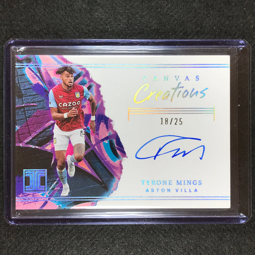2022-23 Impeccable Epl Tyrone Mings Canvas Creations Auto Holo Silver 18/25