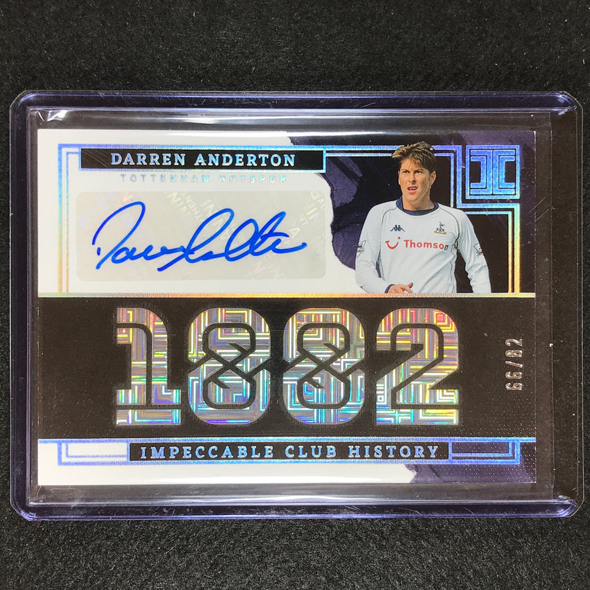 2022-23 Impeccable Epl Darren Anderton Club History Auto 1882 Holo 66/82