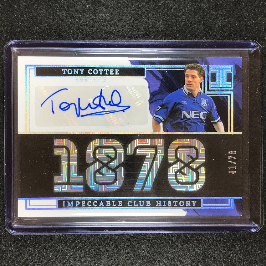 2022-23 Impeccable Epl Tony Cottee Club History Auto 1878 Holo Infinite 41/78