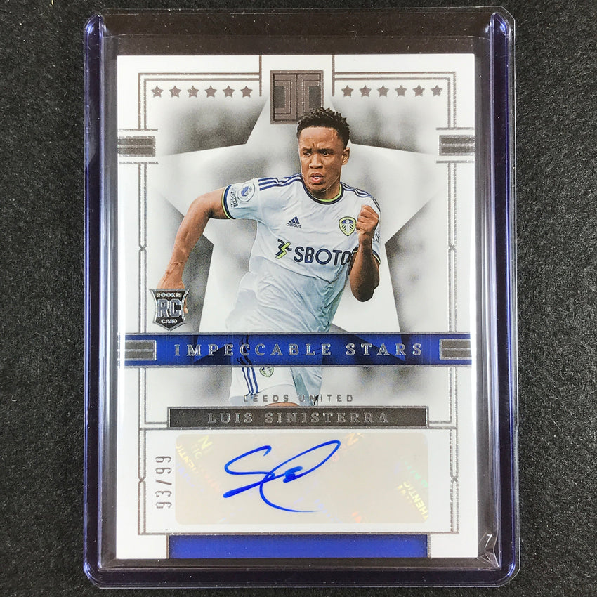 2022-23 Impeccable Epl Luis Sinisterra Impeccable Stars Rookie Auto Silver 93/99