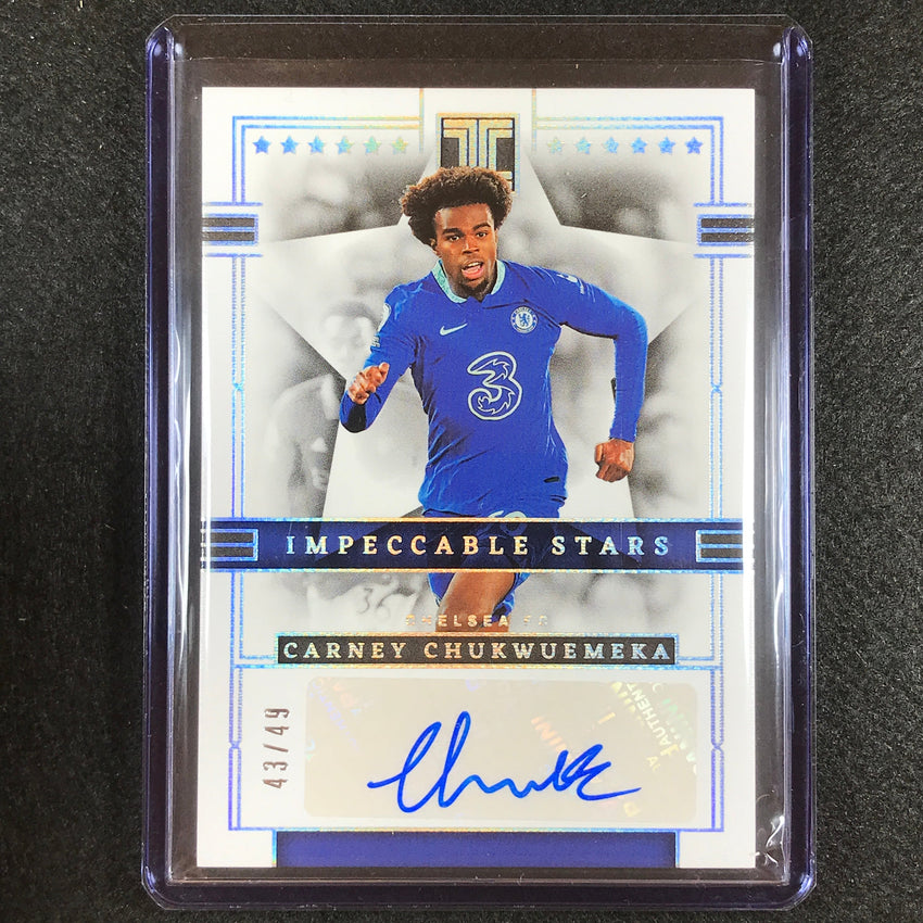 2022-23 Impeccable Epl Carney Chukwuemeka Impeccable Stars Auto Silver 43/49