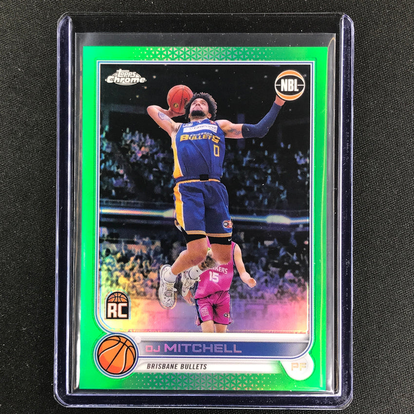 2022-23 Topps Chrome Nbl Dj Mitchell Rookie Green /99 No 18