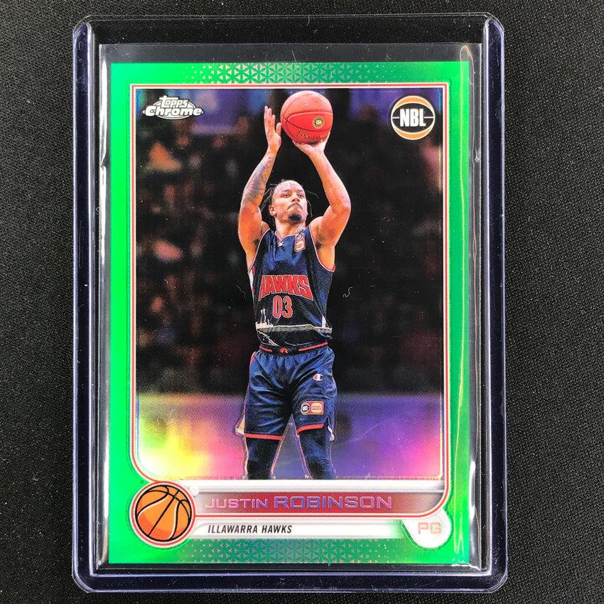 2022-23 Topps Chrome NBL JUSTIN ROBINSON Green /99 #39