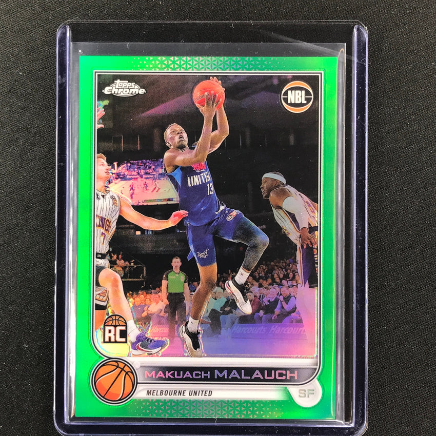 2022-23 Topps Chrome Nbl Makuach Malauch Rookie Green /99 No 46