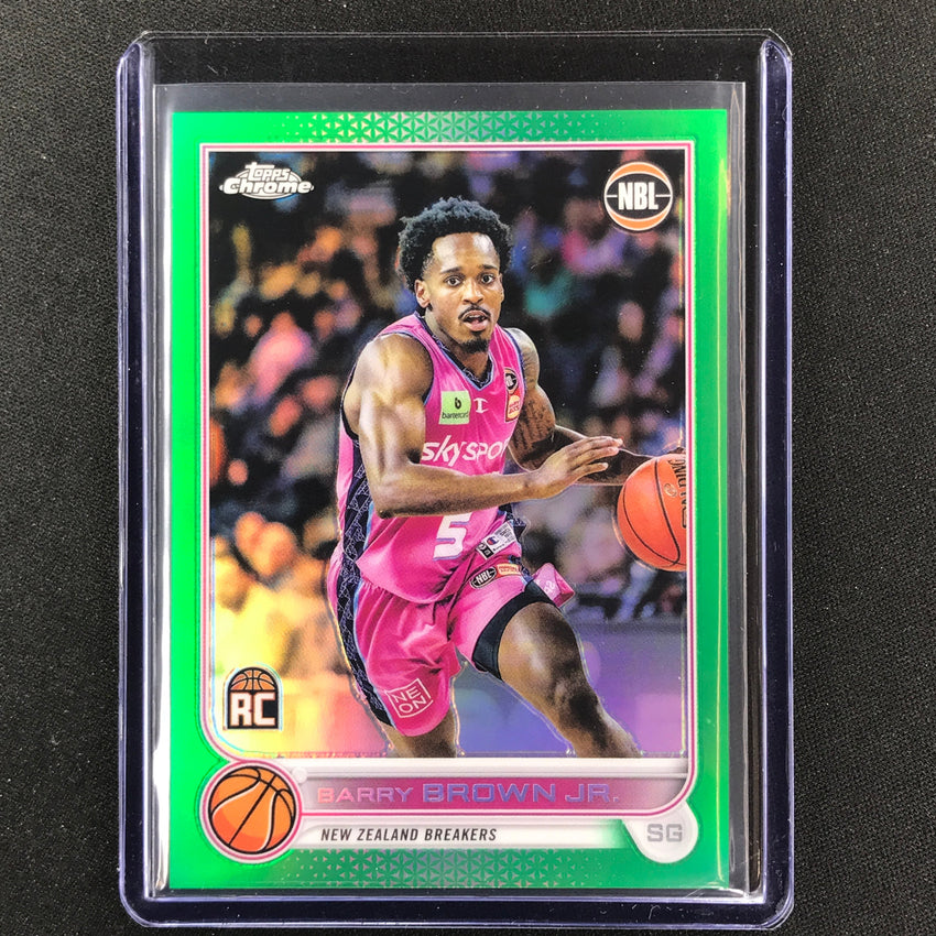 2022-23 Topps Chrome Nbl Barry Brown Jr Rookie Green /99 No 55