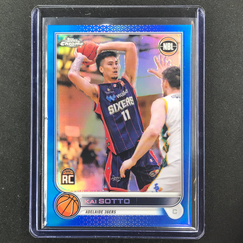 2022-23 Topps Chrome Nbl Kai Sotto Rookie Blue /75 No 10