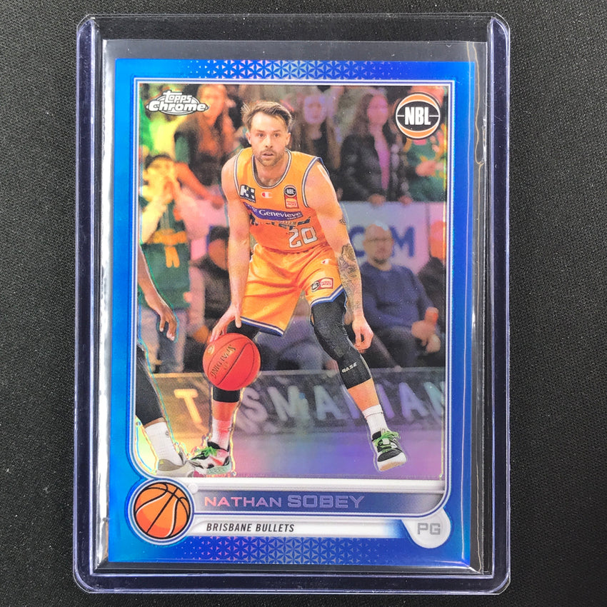 2022-23 Topps Chrome Nbl Nathan Sobey Blue /75 No 19