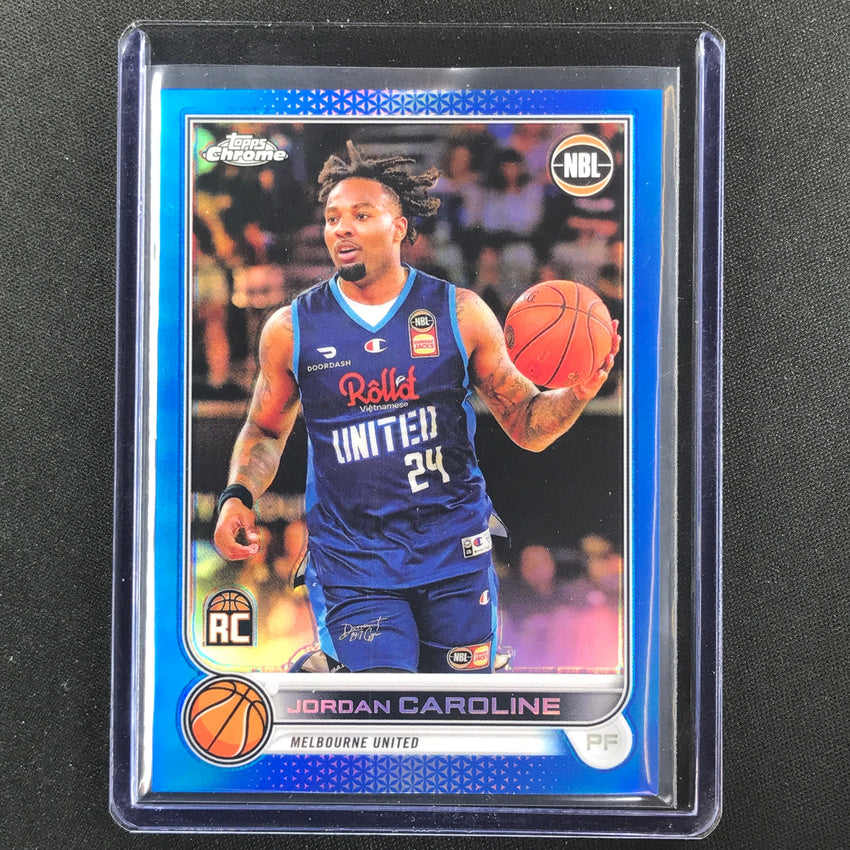 2022-23 Topps Chrome Nbl Jordan Caroline Rookie Blue /75 No 42