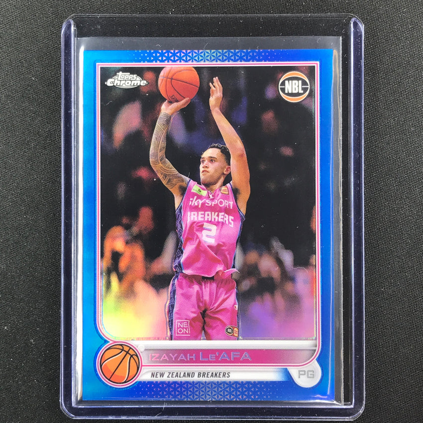 2022-23 Topps Chrome Nbl Izayah Leafa Blue /75 No 56