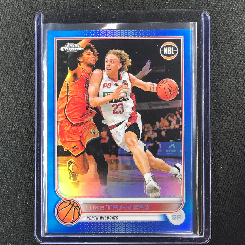 2022-23 Topps Chrome Nbl Luke Travers Blue /75 No 67