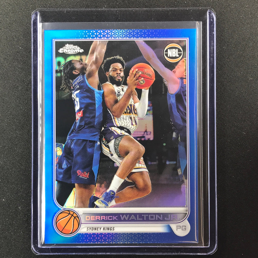 2022-23 Topps Chrome NBL DERRICK WALTON JR. Blue /75 #83