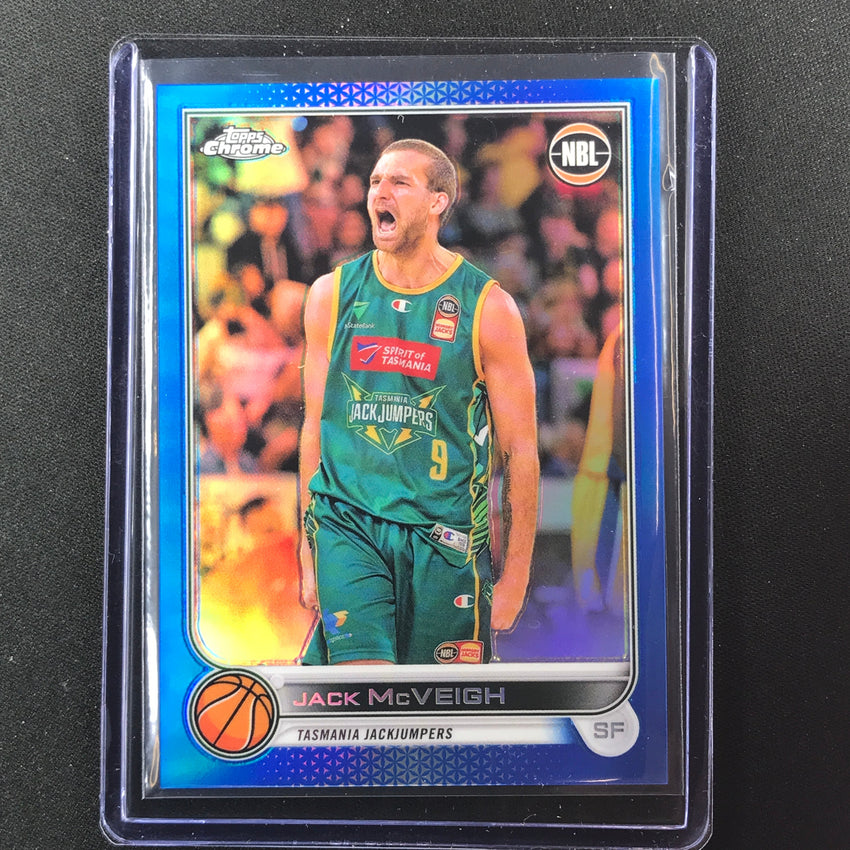2022-23 Topps Chrome Nbl Jack Mcveigh Blue /75 No 97
