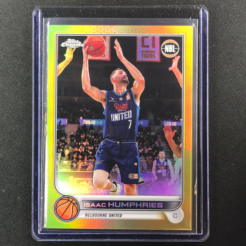 2022-23 Topps Chrome Nbl Isaac Humphries Gold 5/50 No 44