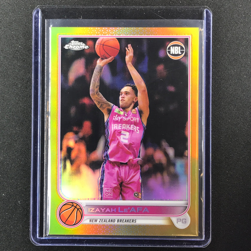 2022-23 Topps Chrome Nbl Izayah Leafa Gold 12/50 No 56
