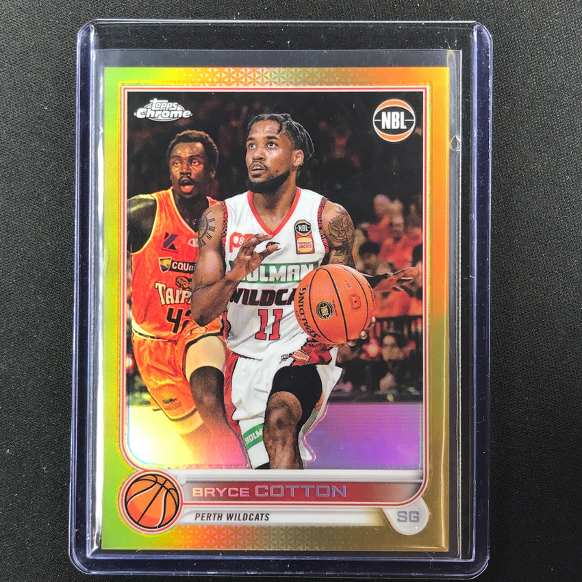 2022-23 Topps Chrome Nbl Bryce Cotton Gold 12/50 No 61