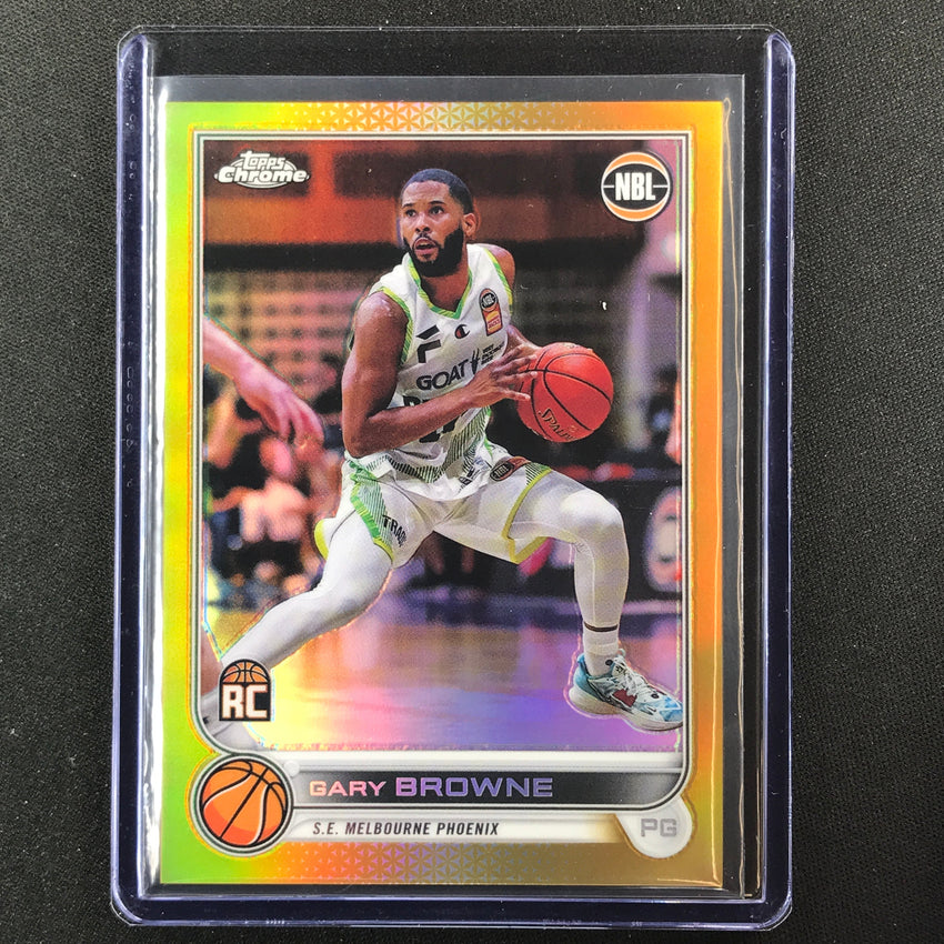 2022-23 Topps Chrome Nbl Gary Browne Rookie Gold 7/50 No 73