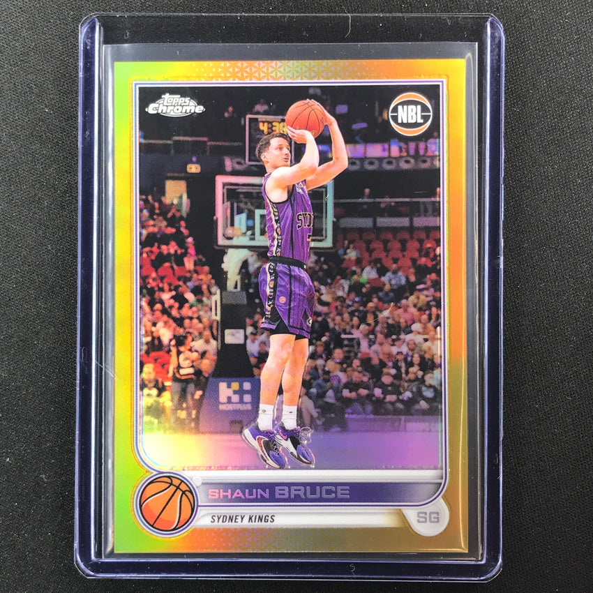 2022-23 Topps Chrome Nbl Shaun Bruce Gold 28/50 No 81