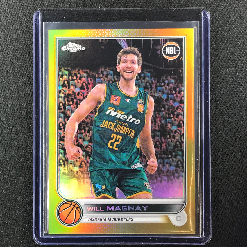 2022-23 Topps Chrome Nbl Will Magnay Gold 12/50 No 95