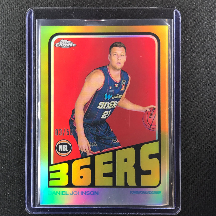 2022-23 Topps Chrome Nbl Daniel Johnson 1972 Topps Retro Gold 3/50
