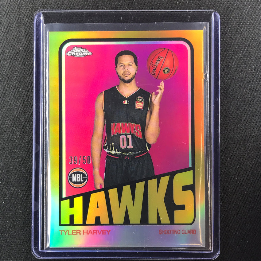 2022-23 Topps Chrome Nbl Tyler Harvey 1972 Topps Retro Gold 39/50