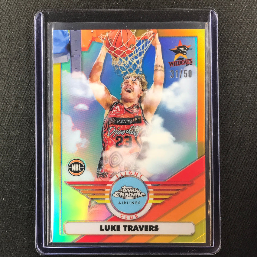 2022-23 Topps Chrome Nbl Luke Travers Flight Club Gold 31/50